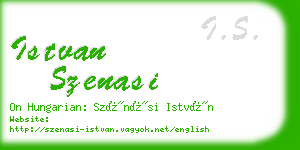 istvan szenasi business card